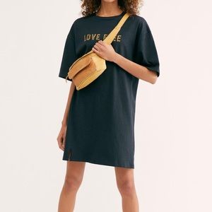 Free People Katie LOVE FREE T-Shirt Dress NWOT